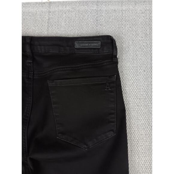 Articles of Society Skinny Jeans Womens 31 32X28 Black Out Stretch Raw Hem Ankle - Picture 11 of 15